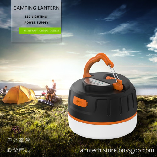 Portable LED Camping Lantern with 5200mah Power Bank & Magnet for Hiking & Illumination & Phone Charging